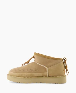 Dames Ugg Laarzen*Enkellaars W Ultra Mini Crafted Regenerate Beige