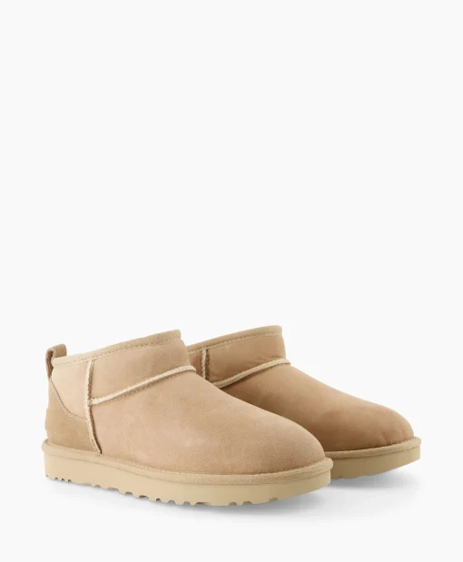 Dames Ugg Laarzen*Enkellaars Winterboot Classic Ultra Mini Zand