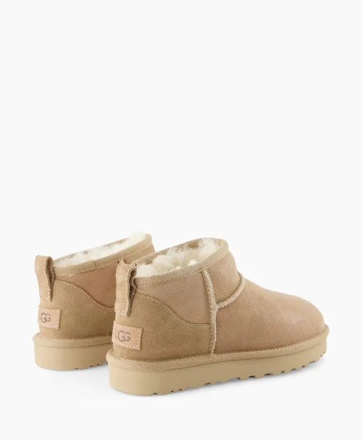 Dames Ugg Laarzen*Enkellaars Winterboot Classic Ultra Mini Zand
