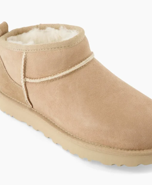 Dames Ugg Laarzen*Enkellaars Winterboot Classic Ultra Mini Zand
