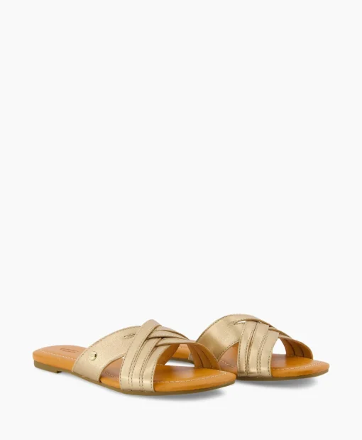 Dames Ugg Sandalen*Sandaal Zonder Hak W Kenleigh Slide Goud