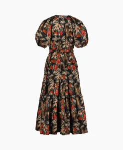 Dames Ulla Johnson Jurken*Midi Jurk Olina Bruin