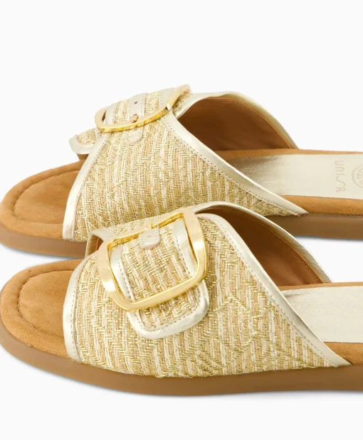 Dames Unisa Sandalen*Sandaal Zonder Hak Crayyu Goud