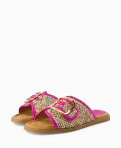 Dames Unisa Sandalen*Sandaal Zonder Hak Crayyu Bruin Dessin