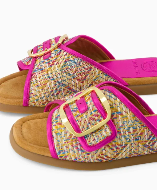 Dames Unisa Sandalen*Sandaal Zonder Hak Crayyu Bruin Dessin