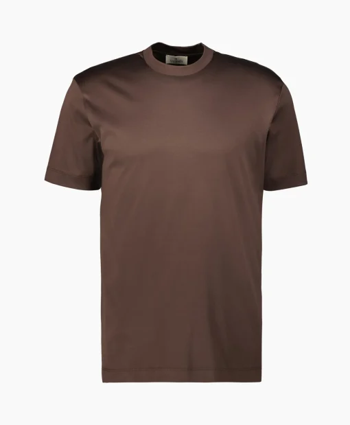 Heren Valenza T-Shirts*T-Shirt Interlock Supima Bruin