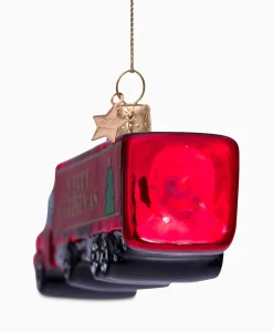 Lifestyle Vondels Lifestyle*Kerstbal Christmas Truck Rood
