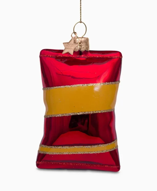 Lifestyle Vondels Lifestyle*Kerstbal Naturel Chips Rood