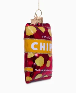Lifestyle Vondels Lifestyle*Kerstbal Naturel Chips Rood