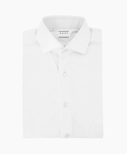Heren Xacus Overhemden*Tailor Fit Shirt Wit