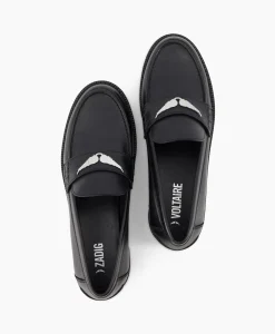 Dames Zadig & Voltaire Instappers*Zadig & Voltaire Loafer Joecassin Semy Shiny Calfskin Zwart