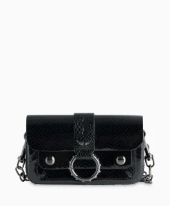 Dames Zadig & Voltaire Tassen*Zadig & Voltaire Schouder / Hand Tas Kate Wallet Glossy Wild Emboss Zwart