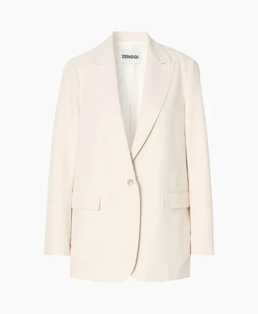Dames Zenggi Blazers*Blazer Cool Panama Off White