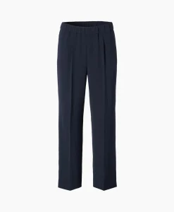 Dames Zenggi Broeken*Chino Japanese Crepe Relaxed Donker Blauw