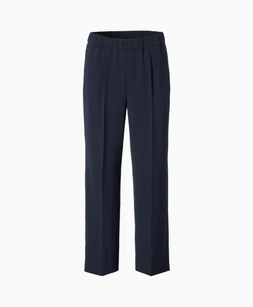 Dames Zenggi Broeken*Chino Japanese Crepe Relaxed Donker Blauw