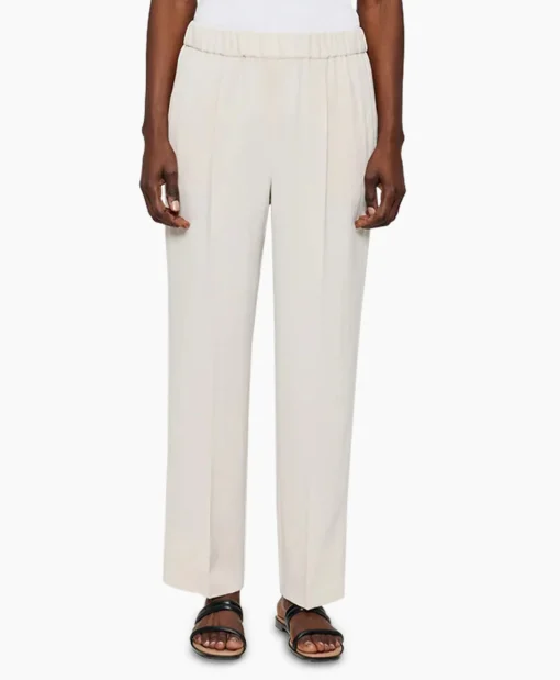Dames Zenggi Broeken*Chino Japanese Crepe Relaxed Off White