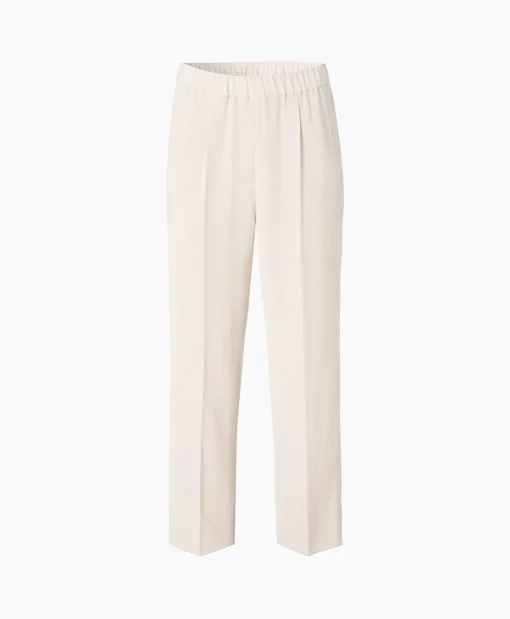 Dames Zenggi Broeken*Chino Japanese Crepe Relaxed Off White