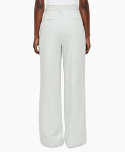 Dames Zenggi Broeken*Pantalon Melange Linnen Wide Leg Grijs