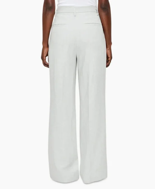 Dames Zenggi Broeken*Pantalon Melange Linnen Wide Leg Grijs