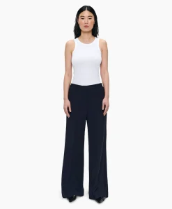 Dames Zenggi Broeken*Pantalon Techno Silk Donker Blauw